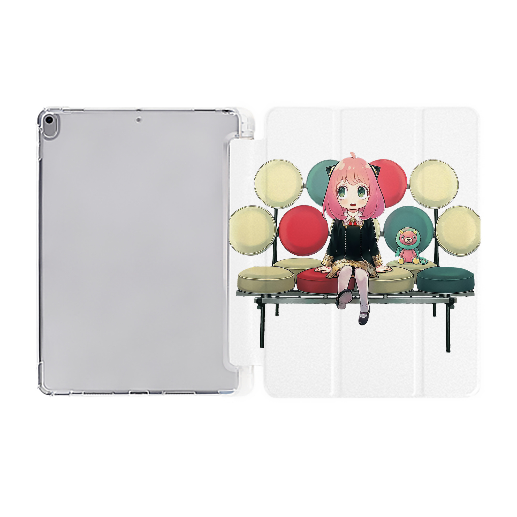 （画像用） SPY×FAMILY间谍家家酒 IPad ケース ペン収納付き 三つ折りスタンド PUレザー×シリコン 対応機種9.5/10.5/10.9インチ
